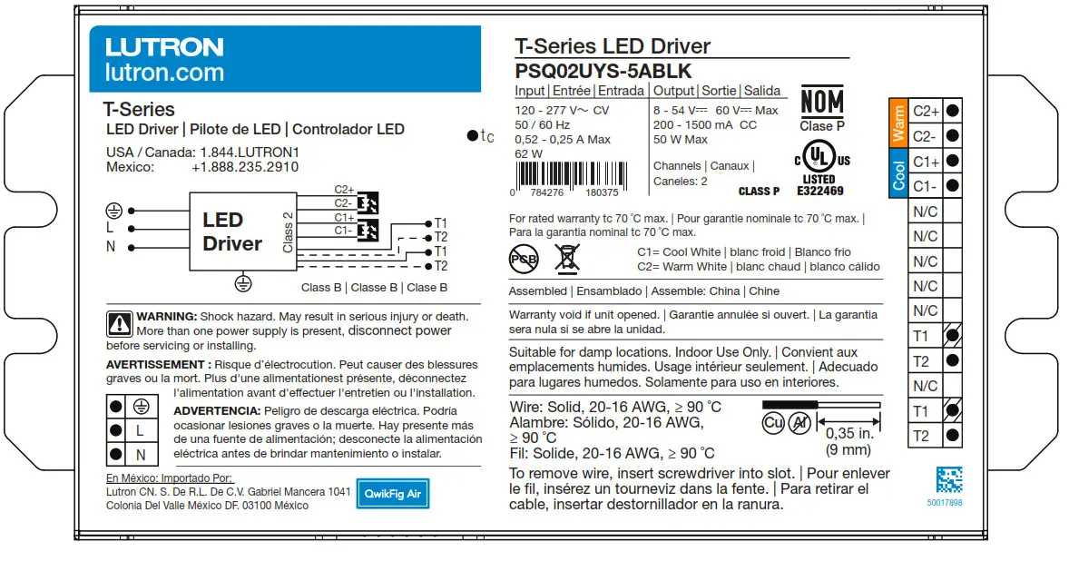 LUTRON T-Series LED Dimming Driver - 1