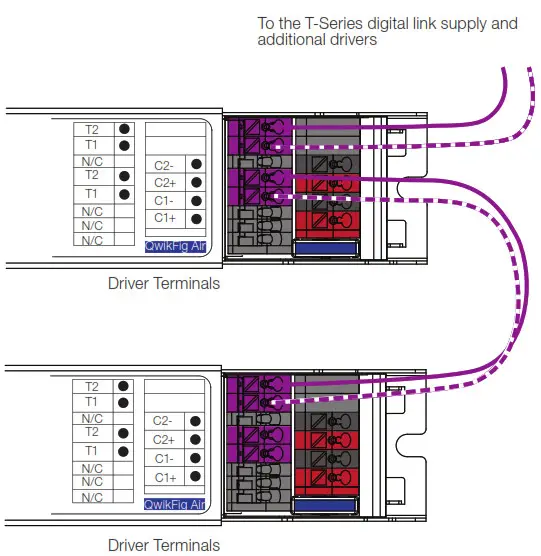 LUTRON T-Series LED Dimming Driver - T-Series Wiring