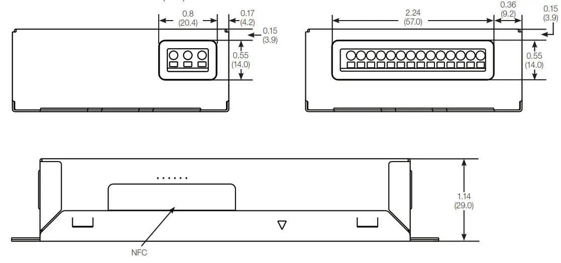 LUTRON T-YN Case Dimensions