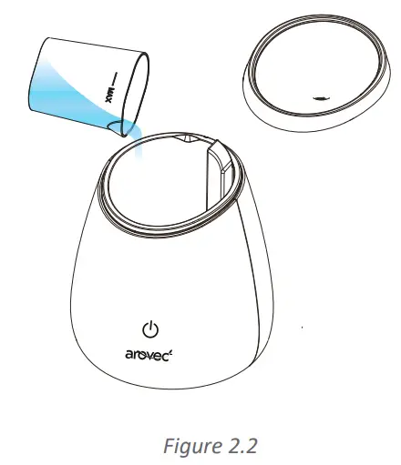 arovec AroDeluxe-120 Essential Oil Diffuser - Fill water