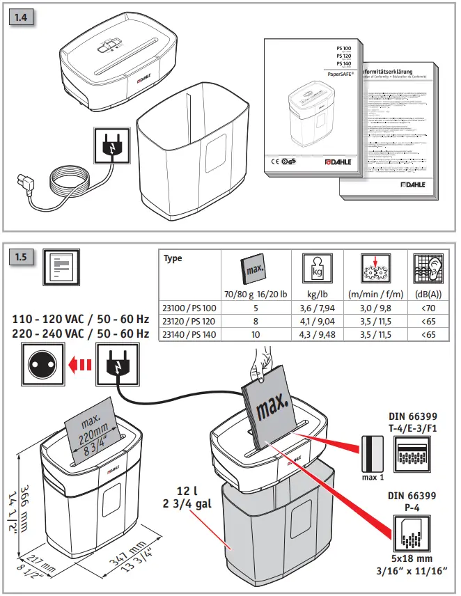 DAHLE-PS-100-PaperSAFE-Paper-Shredder-FIG1