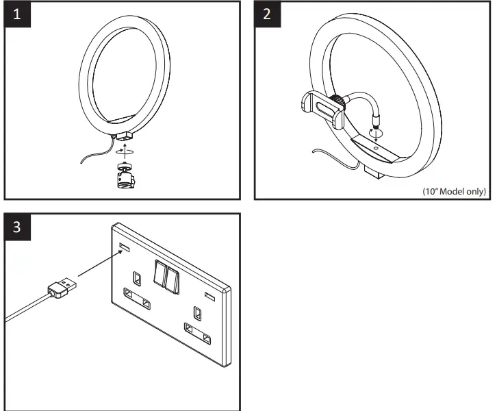 GLAMOUR The Ultimate Ring Light Mini 6 Inch, Pro 10 Inch 2