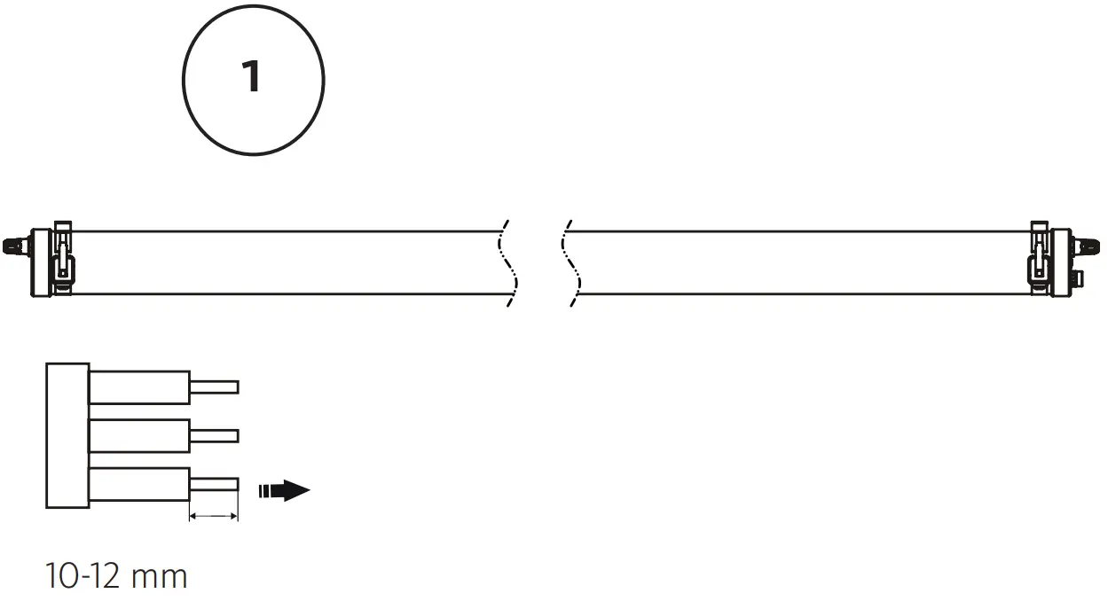 PipeLED High-quality Pipe Luminaire Installation illustration