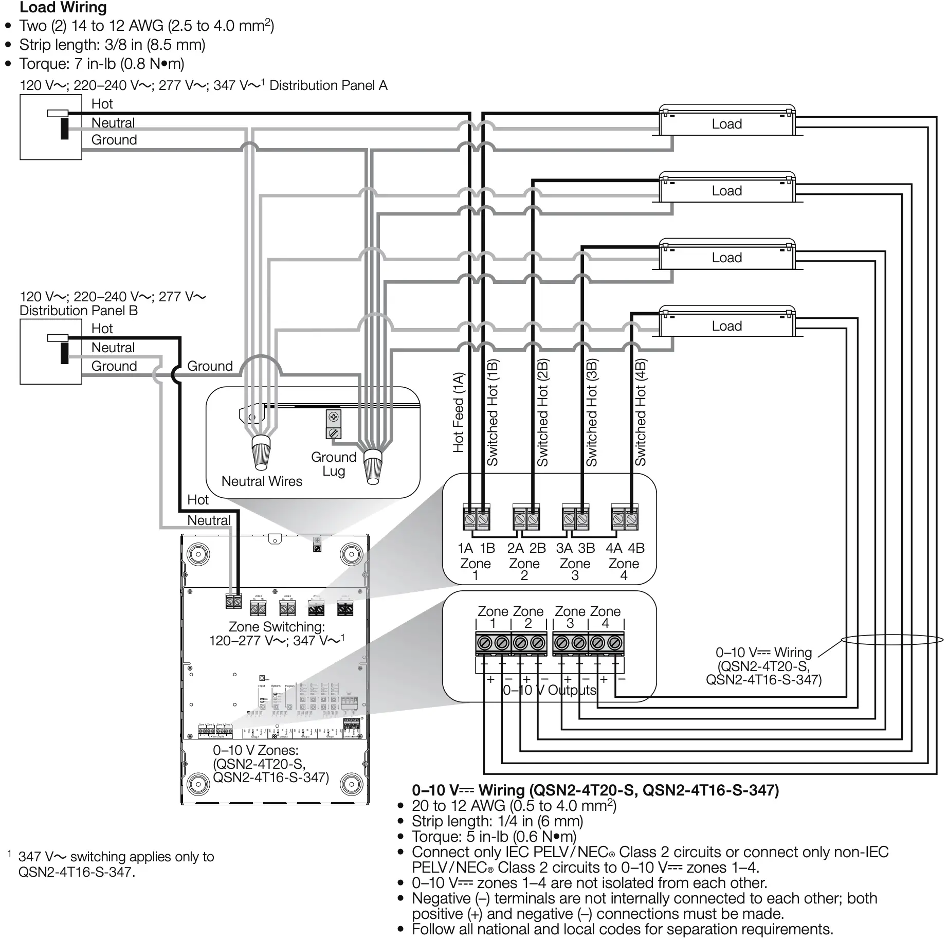 4 Circuits, Single Feed