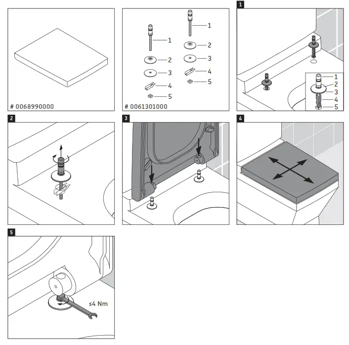 DURAVIT 0068990095 2nd Floor Toilet Seat and Cover with Soft Closure