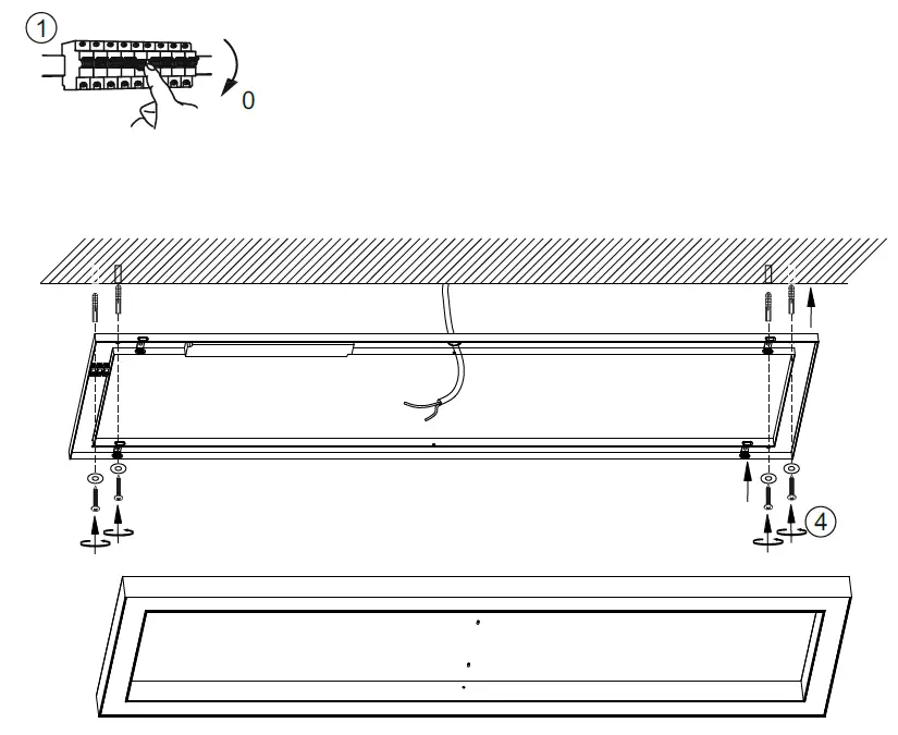 Paul Neuhaus 835793 PURE LINES LED ceiling light anthracite frame 110x30cm 2