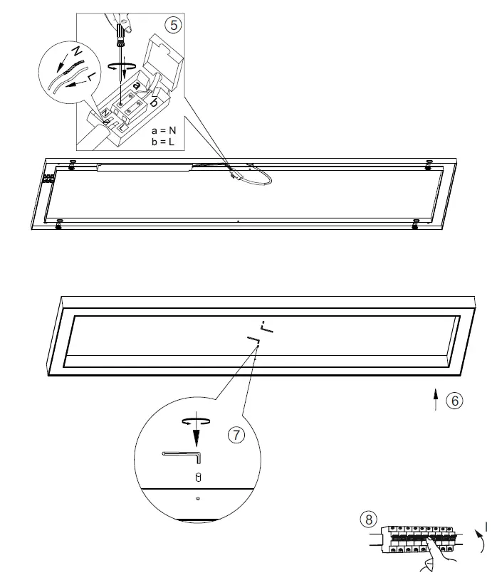 Paul Neuhaus 835793 PURE LINES LED ceiling light anthracite frame 110x30cm 3
