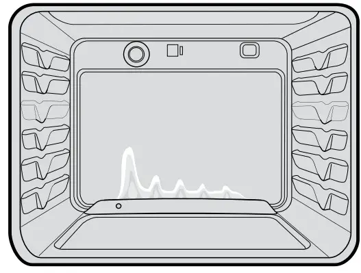Westinghouse Elevated Cooking Appliances - Gas oven burner flame