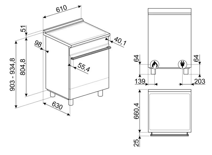 smeg SPR24UGGX 24 Inch Professional Gas Range - Fig 14