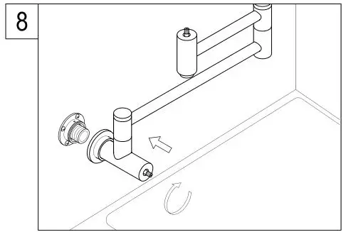KINGSTON KS4102BX Brass Pot Filler in Polished Brass - Figure 8