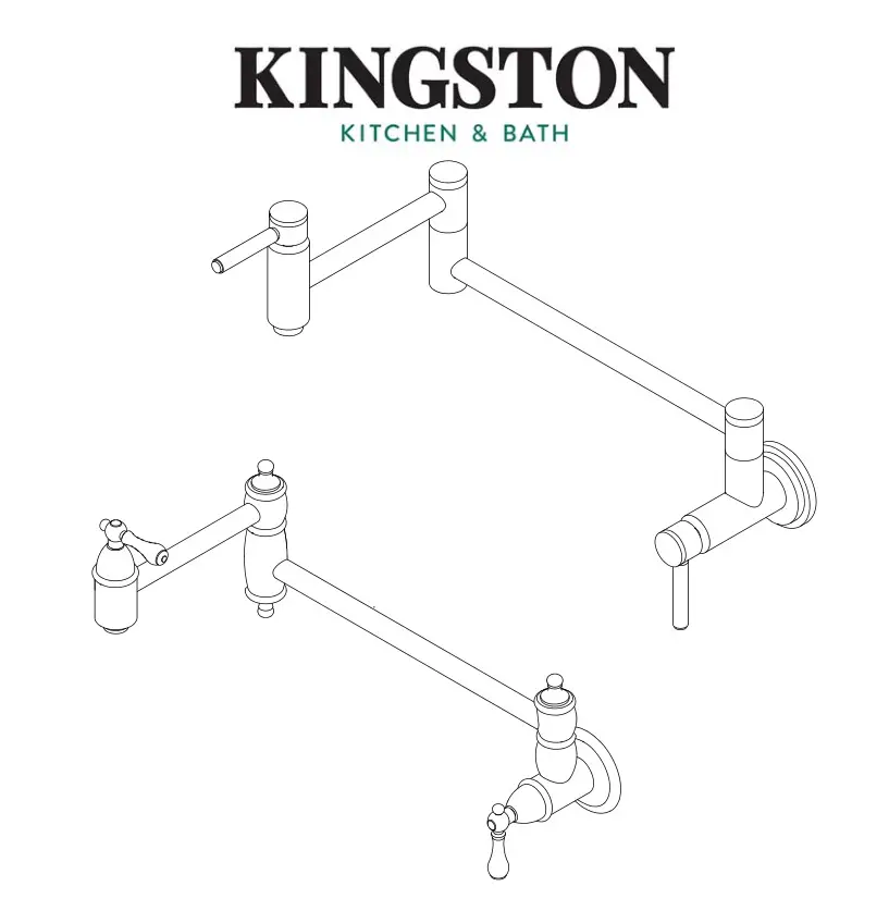 KINGSTON KS4102BX Brass Pot Filler in Polished Brass Instruction Manual