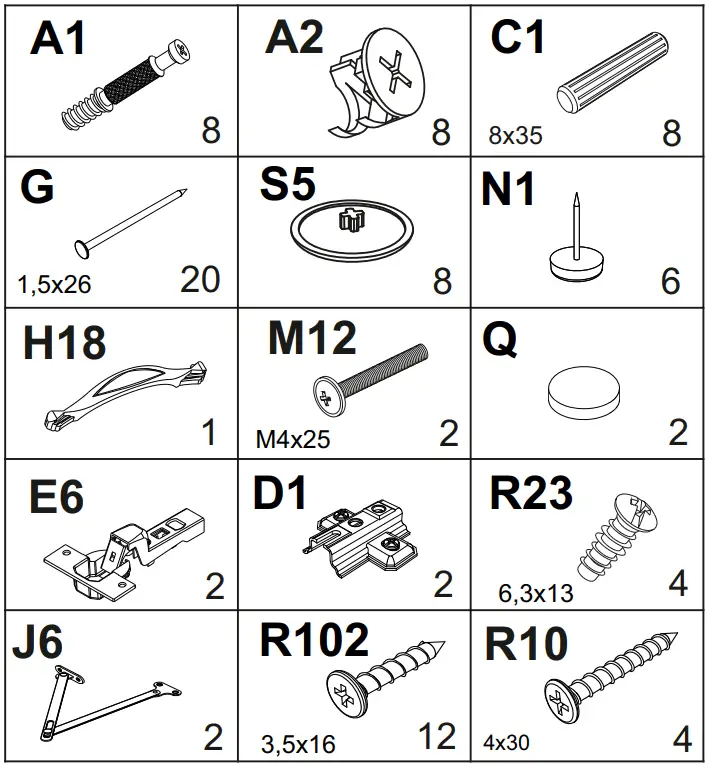 anrex Tiffany 1D Shoe Cabinet - FIGURE 2