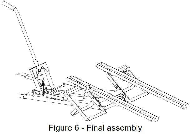 Pro-Lift T-5310 Lawn Mower Lift Adapter - Figure 6 - Final assembly