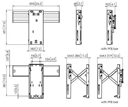 vogel s-PFW-6706-Video-Wall-Pop-Out-Module-fig-1