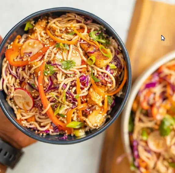 Ramen Noodle Salad with Ginger Soy Vinaigrette