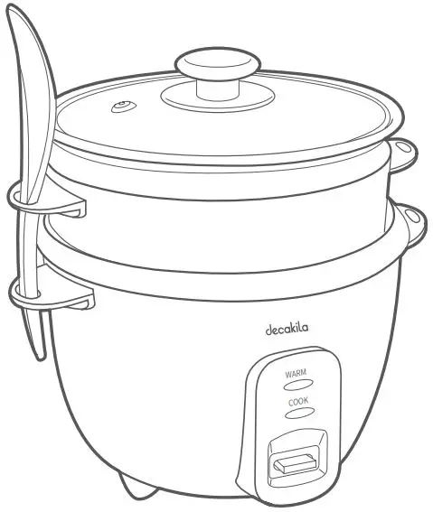decakila KUER006W Rice Cooker-FIG1