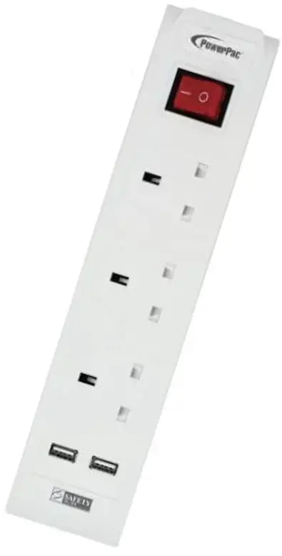 PowerPac PP233U Socket Safety Extension Socket
