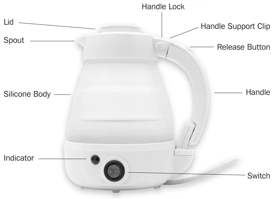 leisurewize LW671 Foldable Travel Kettle parts