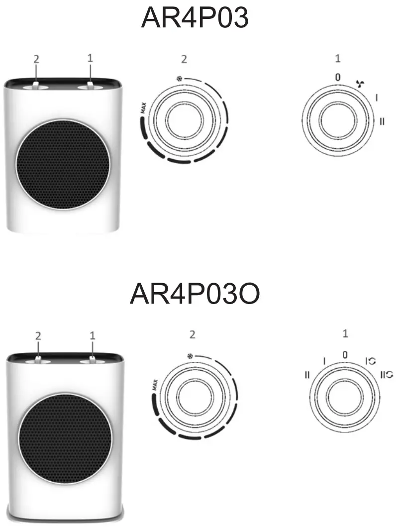 Ardes AR4P03 Fan Heater - Figure 1