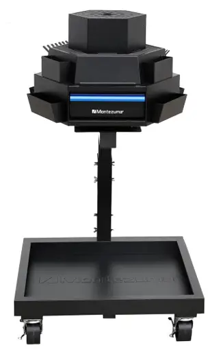 Montezuma MRTC2623B 3 Tier Steel Mobile Revolving Tool Cart-