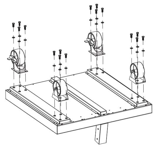 Montezuma MRTC2623B 3 Tier Steel Mobile Revolving Tool Cart-fig4