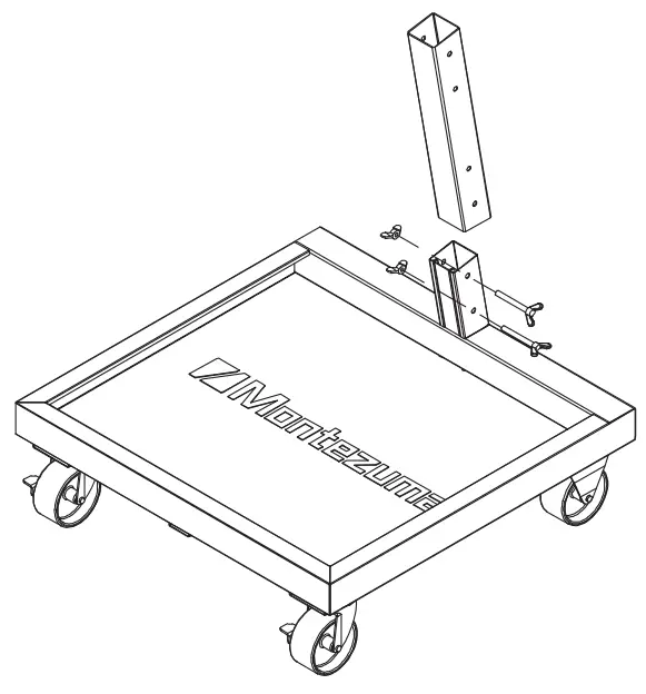 Montezuma MRTC2623B 3 Tier Steel Mobile Revolving Tool Cart-fig5