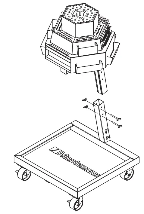 Montezuma MRTC2623B 3 Tier Steel Mobile Revolving Tool Cart-fig8