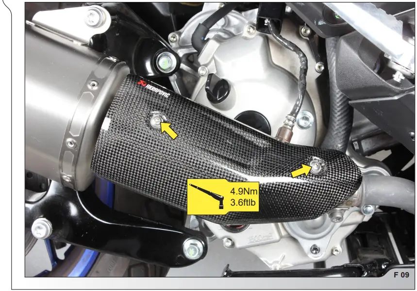 AKRAPOVIC Yamaha Tricity 300 Heat Shield - fig 7