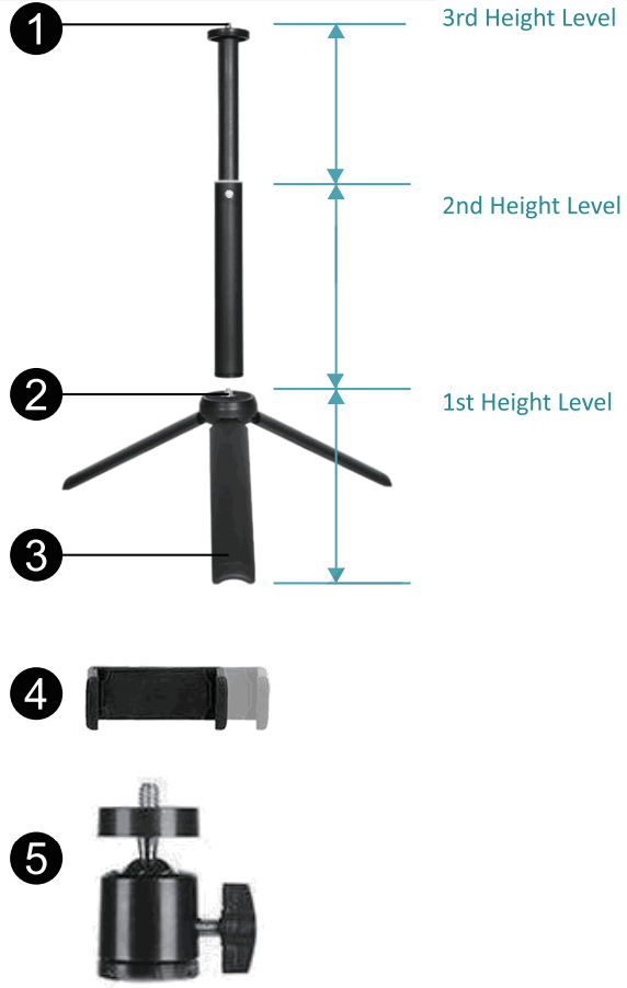 NEXIGO TRIPOD 02 Adjustable Selfie Stick Tripod - FIGURE 1