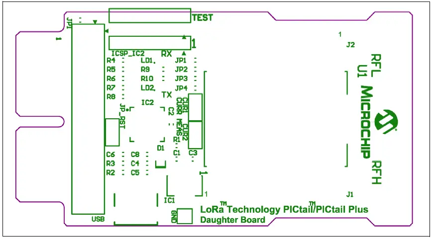 MICROCHIP-RN2903-LoRa-Technology-PICtail-PICtail-Plus-Daughter-Board- (7)