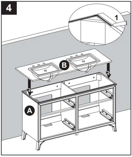 allen roth 1605VA-60-279-926 60-In Vanity with Top - INSTALLATION INSTRUCTIONS 4