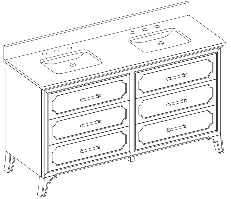 allen roth 1605VA-60-279-926 60-In Vanity with Top