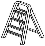 ZEVNI A04652 Kay 36 Inch Wide Black LED Kitchen Island Light - Ladder