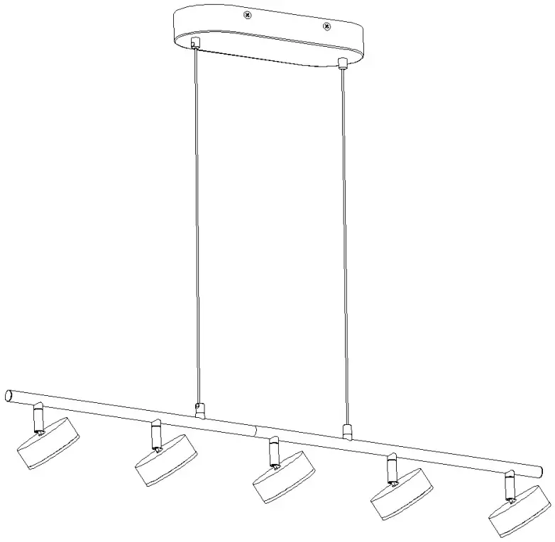 ZEVNI A04652 Kay 36 Inch Wide Black LED Kitchen Island Light