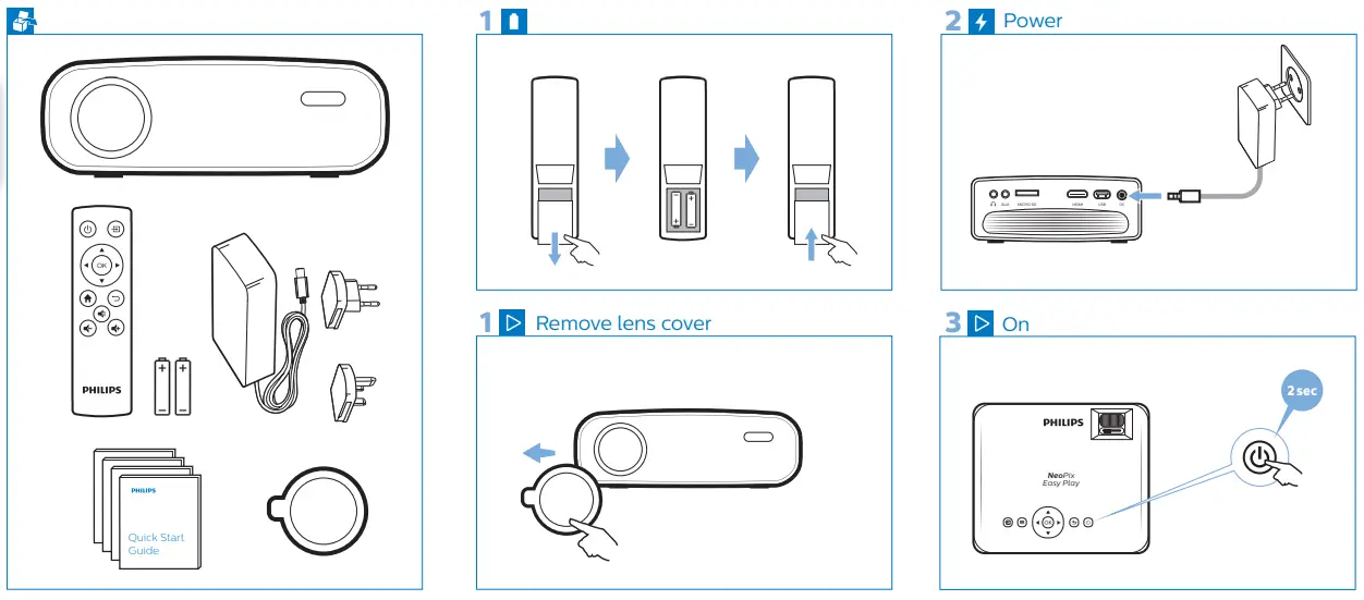 PHILIPS NPX442 INT NeoPix Easy Play home projector - 2