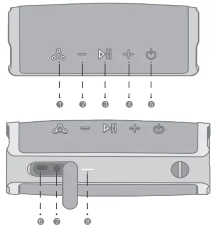 HiFuture SoundPro Bluetooth Speaker - Diagram