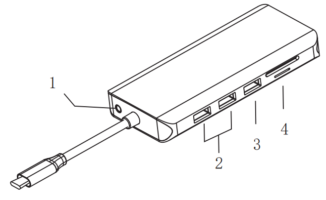 Selore S Global SEUC0215 USB C Docking Station Dual Monitor - Structure Diagram