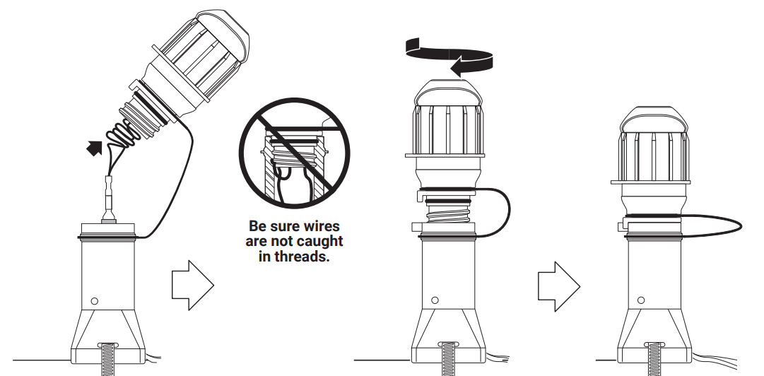 nVent RAYCHEM E-100-L-A High-Profile Lighted End Seal - Tighten light
