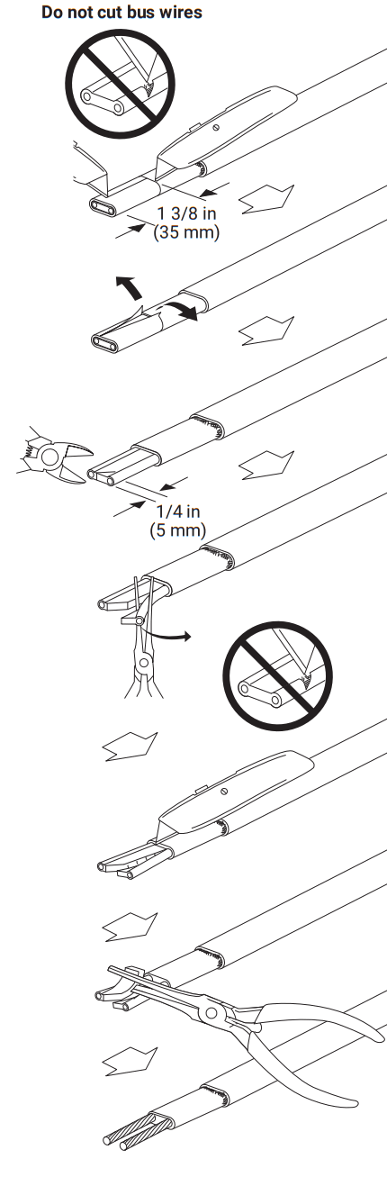 nVent RAYCHEM E-100-L-A High-Profile Lighted End Seal - bus wires 1