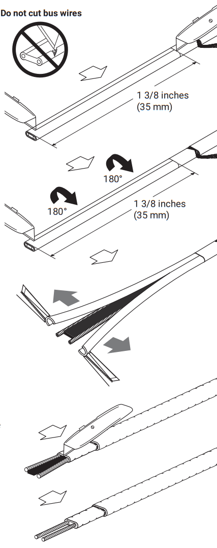 nVent RAYCHEM E-100-L-A High-Profile Lighted End Seal - bus wires 2