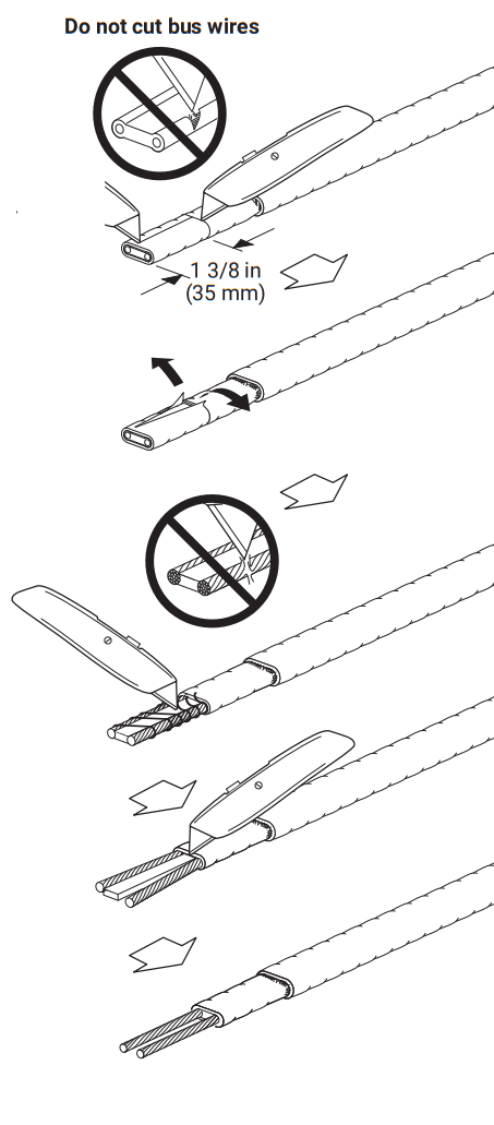 nVent RAYCHEM E-100-L-A High-Profile Lighted End Seal - peel off jacket
