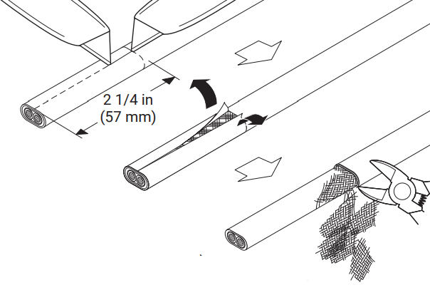 nVent RAYCHEM E-100-L-A High-Profile Lighted End Seal - peel off jacket