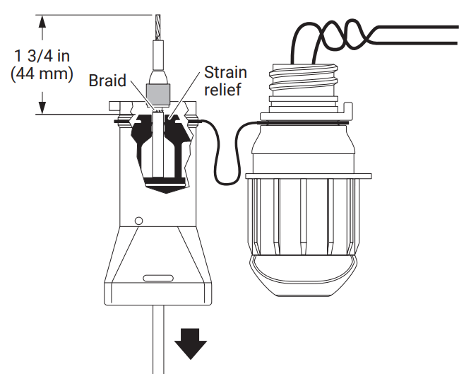 nVent RAYCHEM E-100-L-A High-Profile Lighted End Seal - strain relief