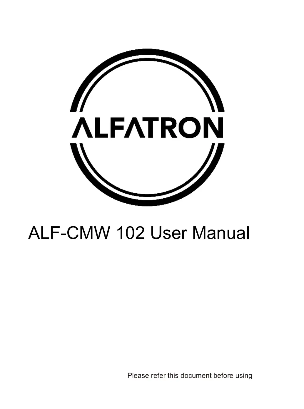 ALFATRON ALF-CMW 102 Separate Audio video Conference HD Camera User Manual