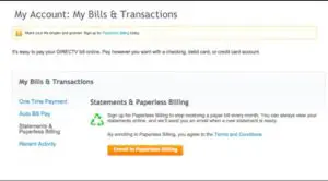 How do I sign up for Paperless Billing DirecTV