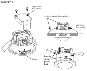 TIMEGUARD PDFM1500 360° Flush Mount Wall PIR Light Controller - diagram3