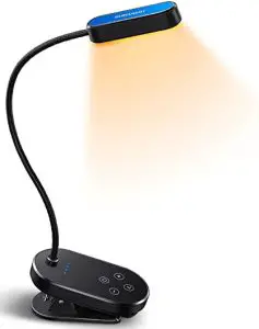 GLOCUSENT B08VH7CRK3 16 LEDS Clip On Mini Book Light Illustration