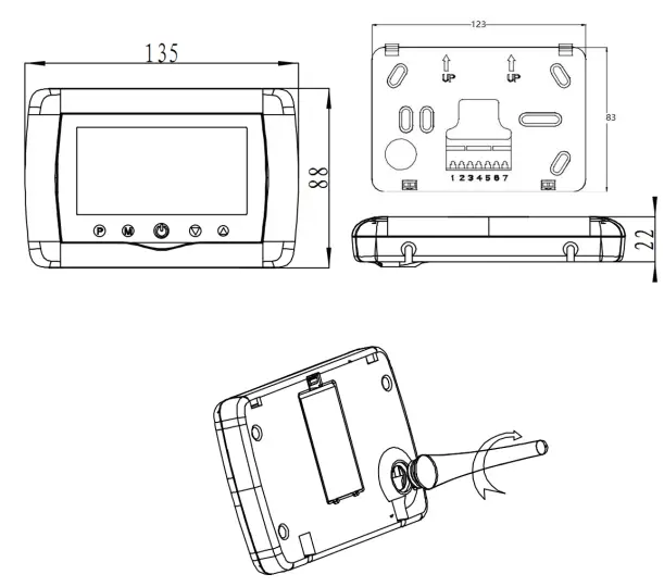 TELLUR WiFi Thermostat TLL331151-Desk mounting