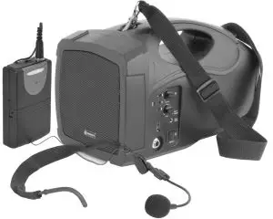 adastra H25B Handheld PA with VHF Neckband Mic USB and Bluetooth