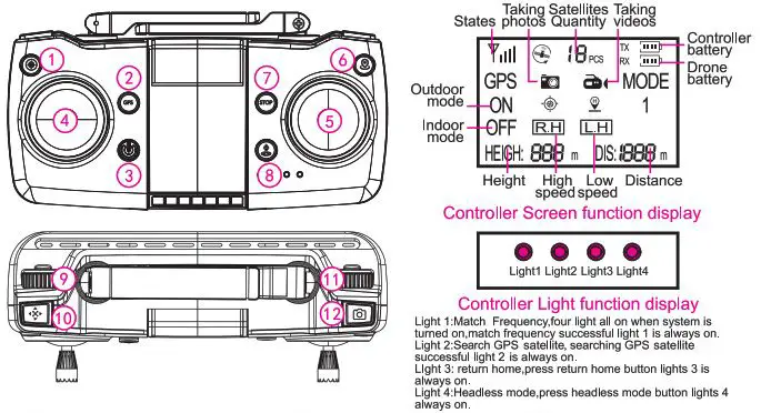LENOXX FD1450 GPS Foldable Optical Flow Drone- instruction